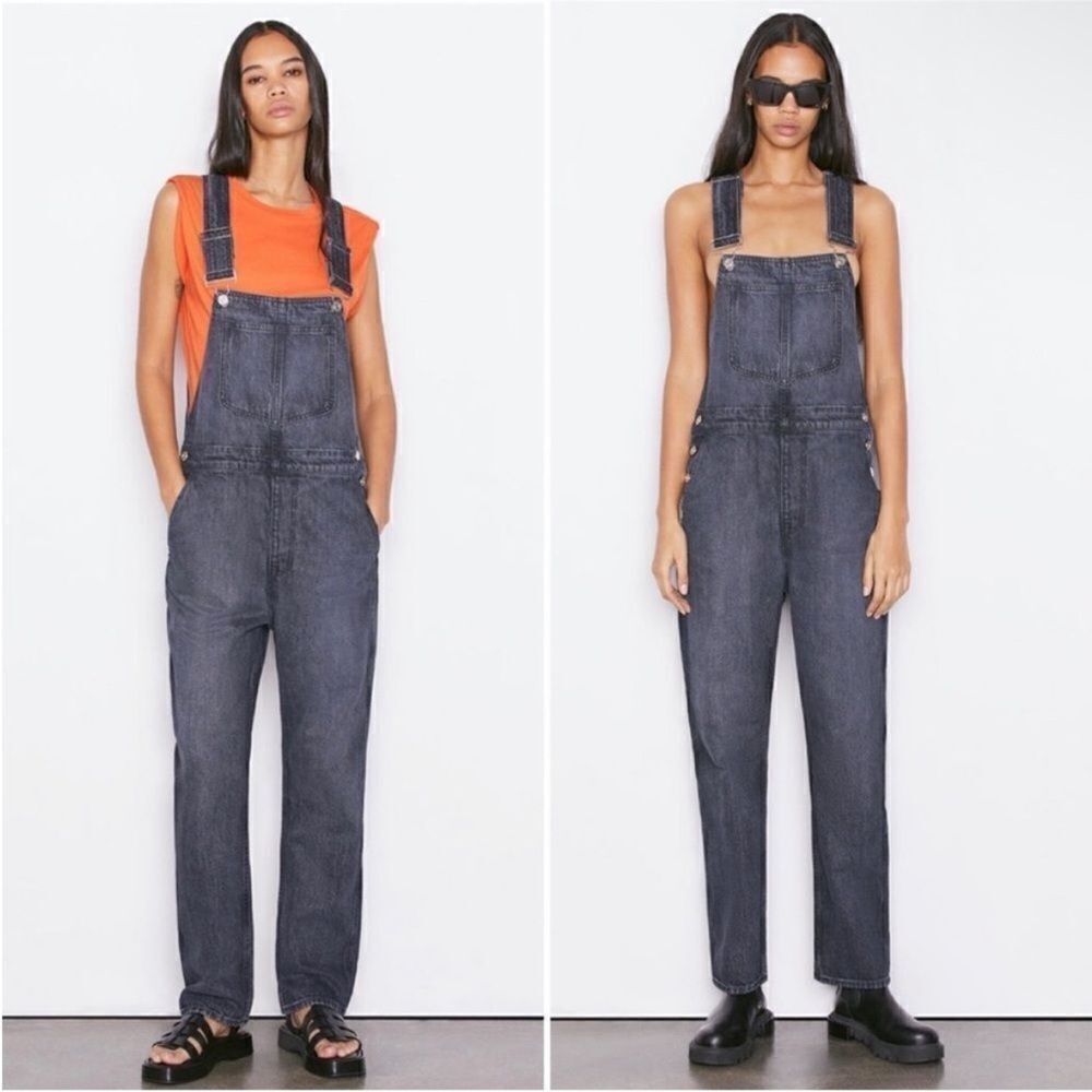 Frame Nwt Classic Overalls In Blackwater Size Xs